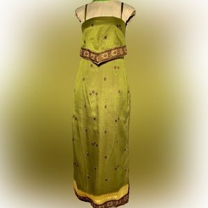 Scarlett beautiful green spaghetti strap Dress